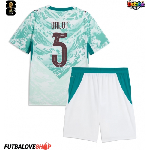 Dres Portugalsko Diogo Dalot #5 Preč pre deti MS 2026 Krátky Rukáv (+ trenírky)